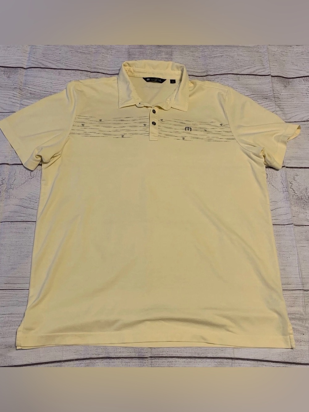Travis Mathew Golf Mens Size XXL Pit Boss Playoff Fashion Polo Shirt Pale Sunset
